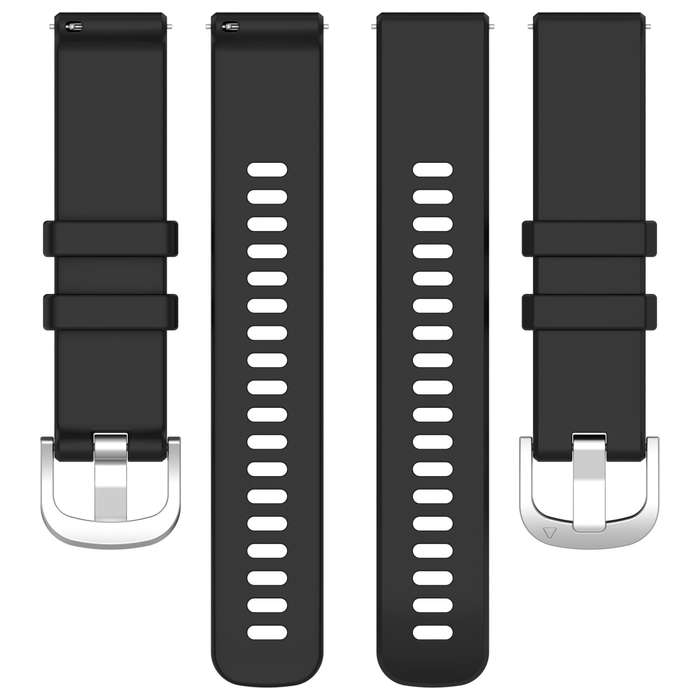 For Huawei Watch GT4 46mm 22mm Liquid Glossy Silver Buckle Silicone Watch Band(Dark Blue)