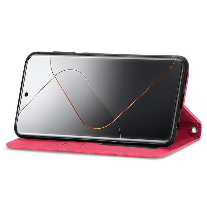 For Xiaomi  14 Pro Retro Skin Feel Magnetic Flip Leather Phone Case(Red)