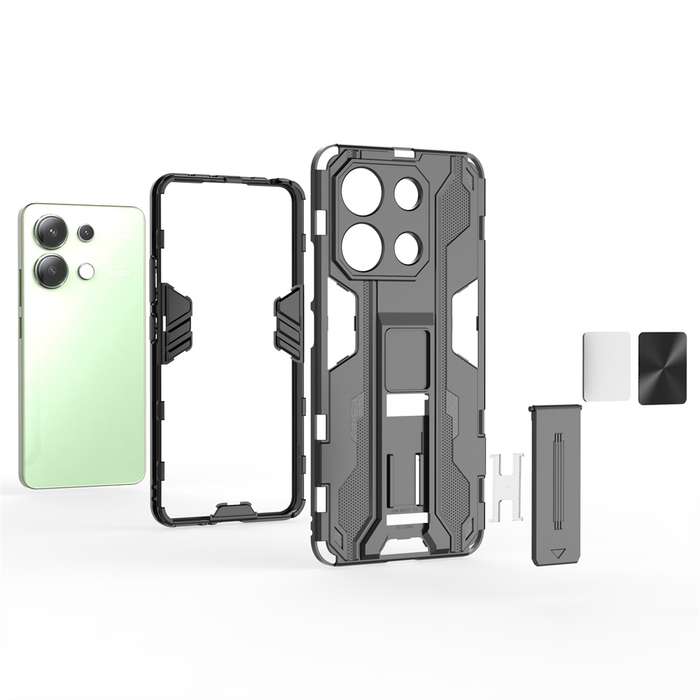 For Redmi Note 13 4G Supersonic Armor PC Hybrid TPU Phone Case(Red)