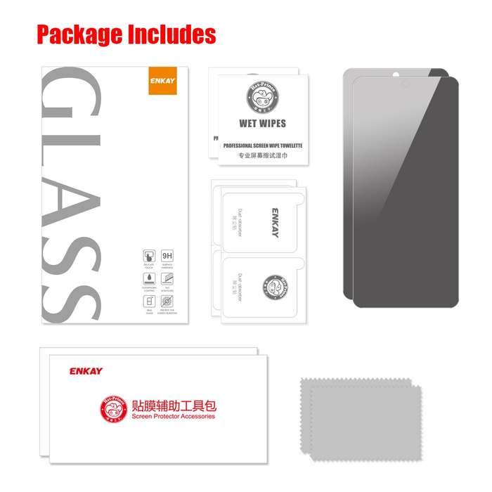 For Xiaomi 13T / 13T Pro 2pcs ENKAY Hat-Prince 28 Degree Anti-peeping Privacy Tempered Glass Fi