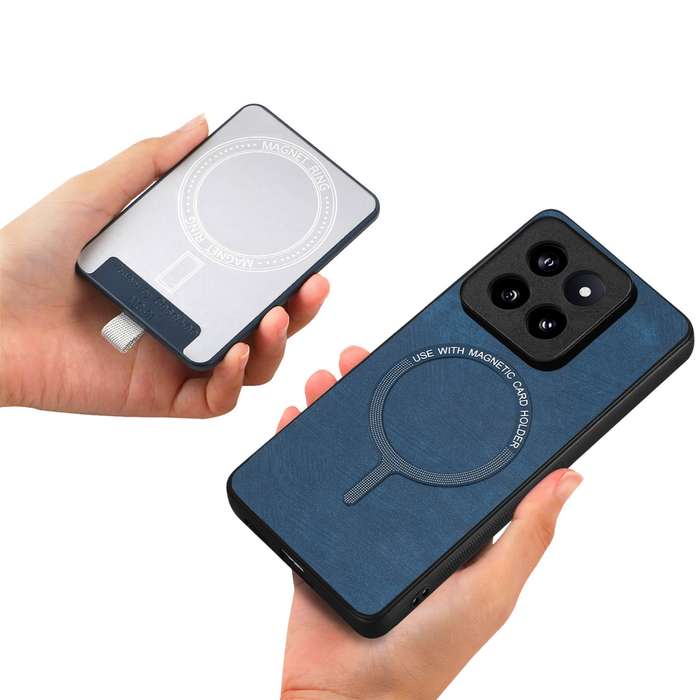 For Xiaomi  14 Pro Retro Splitable Magnetic Card Bag Leather Phone Case(Blue)