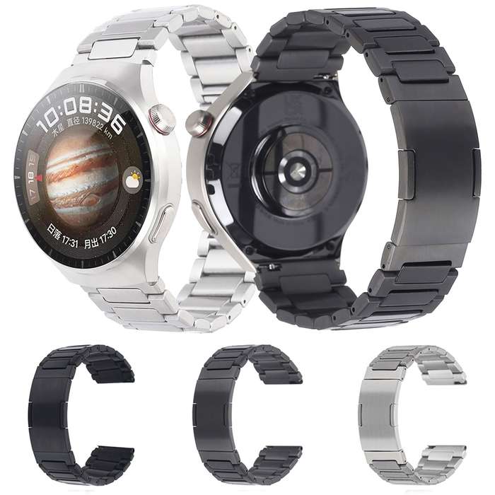 For Huaei Watch 3 Pro New H-Shaped Folding Buckle Stainless Steel Metal Watch Band(Silver)