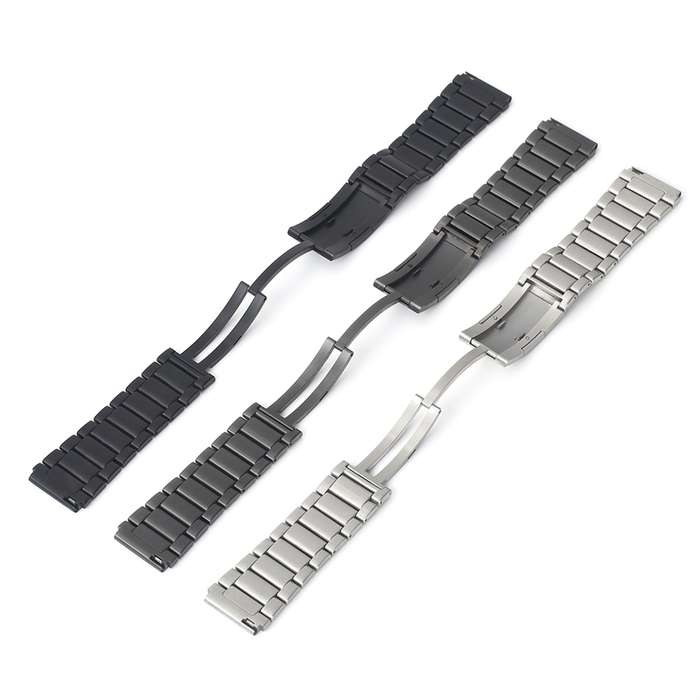 For Huaei Watch 3 Pro New H-Shaped Folding Buckle Stainless Steel Metal Watch Band(Silver)