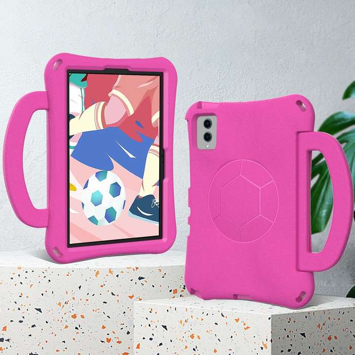 For Samsung Galaxy Tab S8 11 X700N 2022 Handle Football Shaped EVA Shockproof Tablet Case(Rose