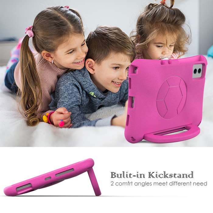 For Samsung Galaxy Tab S8 11 X700N 2022 Handle Football Shaped EVA Shockproof Tablet Case(Rose
