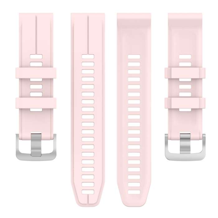 For Garmin Descent G1 Solar 22mm Solid Color Silicone Watch Band(Pink)