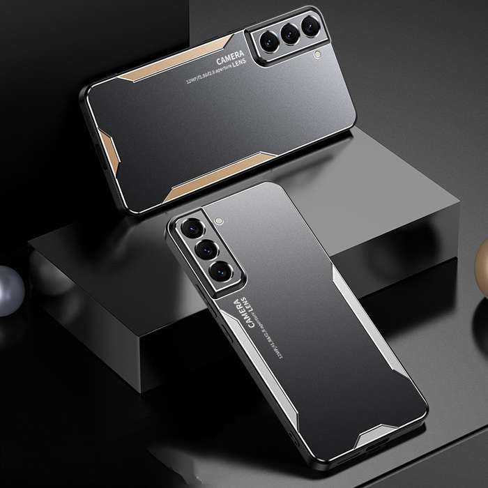 For Samsung Galaxy S22+ 5G Blade Series TPU Hybrid Metal Phone Case(Gold)