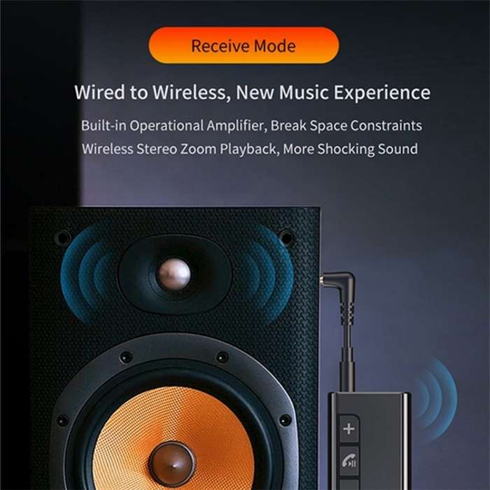 Car Bluetooth Hands-free Call Adapter Power Digital Display Audio Wireless Receiver