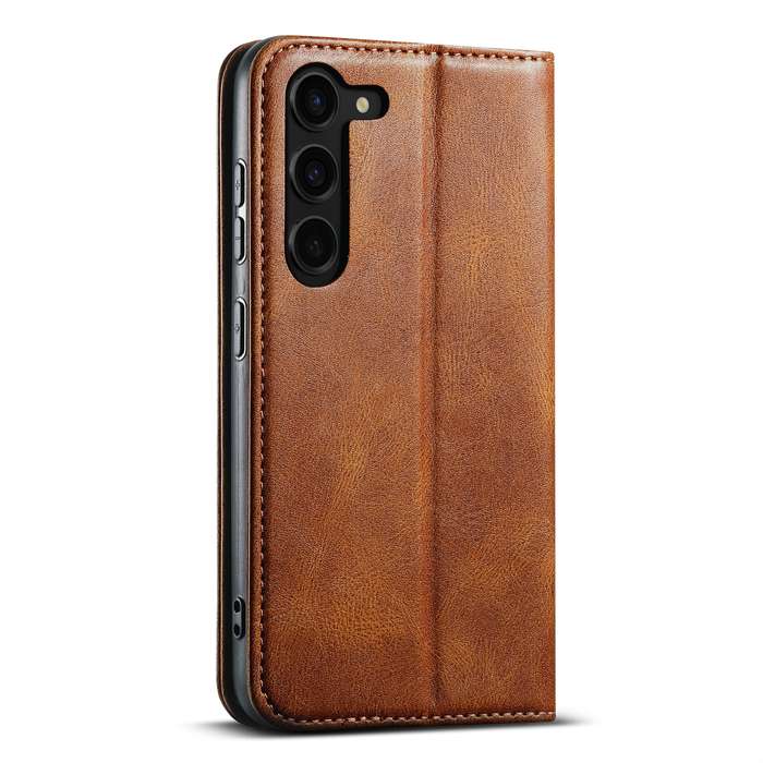 For Samsung Galaxy S22 5G Suteni J02 Oil Wax Wallet Leather Phone Case(Brown)