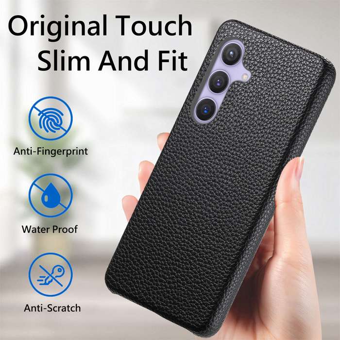 For Samsung Galaxy S24 5G Litchi Oil Edge Leather Back Phone Case(Black)