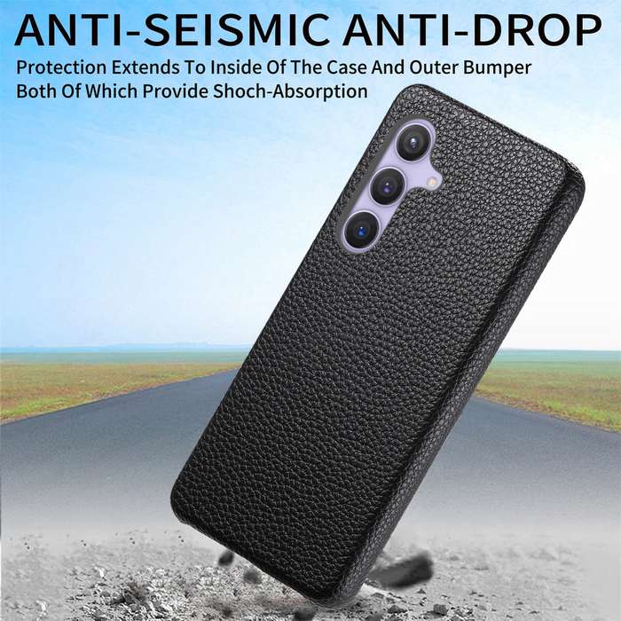 For Samsung Galaxy S24 5G Litchi Oil Edge Leather Back Phone Case(Black)