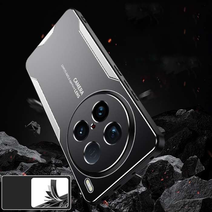 For vivo X100 Ultra Blade Series TPU Hybrid Metal Phone Case(Red)