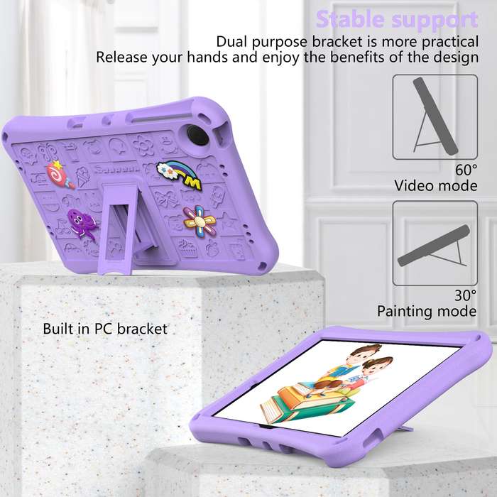 For Xiaomi Redmi Pad SE 11 2023 Hi Baby EVA Full Body Tablet Case with Strap(Light Purple)