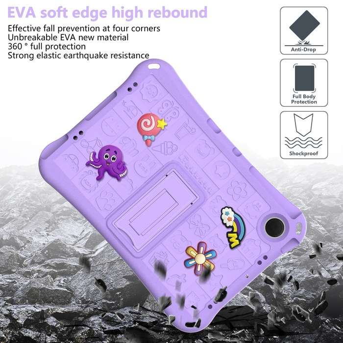 For Xiaomi Redmi Pad SE 11 2023 Hi Baby EVA Full Body Tablet Case with Strap(Light Purple)