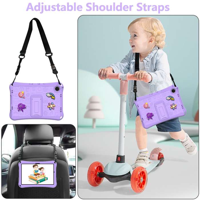 For Xiaomi Redmi Pad SE 11 2023 Hi Baby EVA Full Body Tablet Case with Strap(Light Purple)