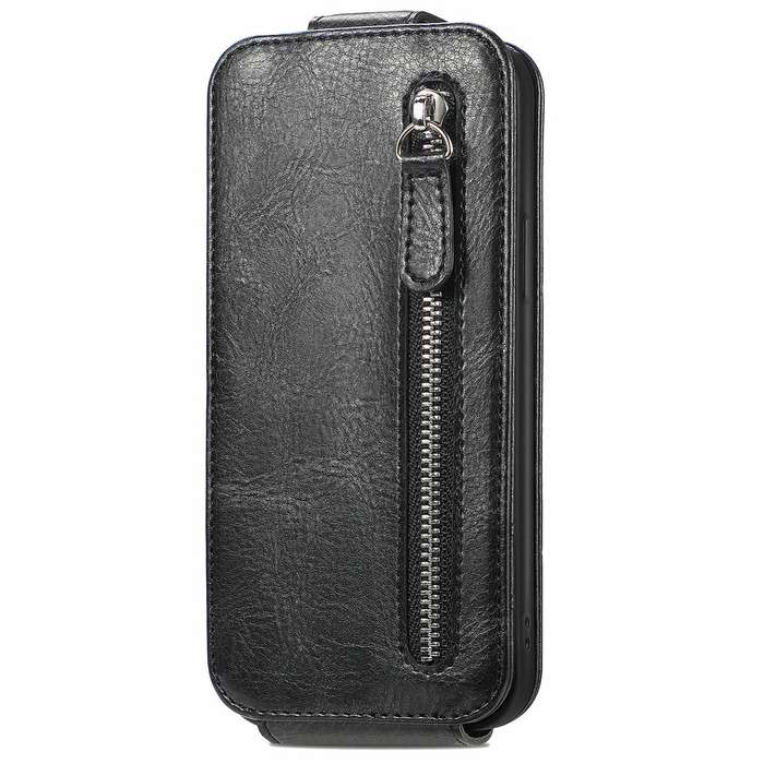 For Samsung Galaxy S24 Ultra 5G Zipper Wallet Vertical Flip Leather Phone Case(Black)
