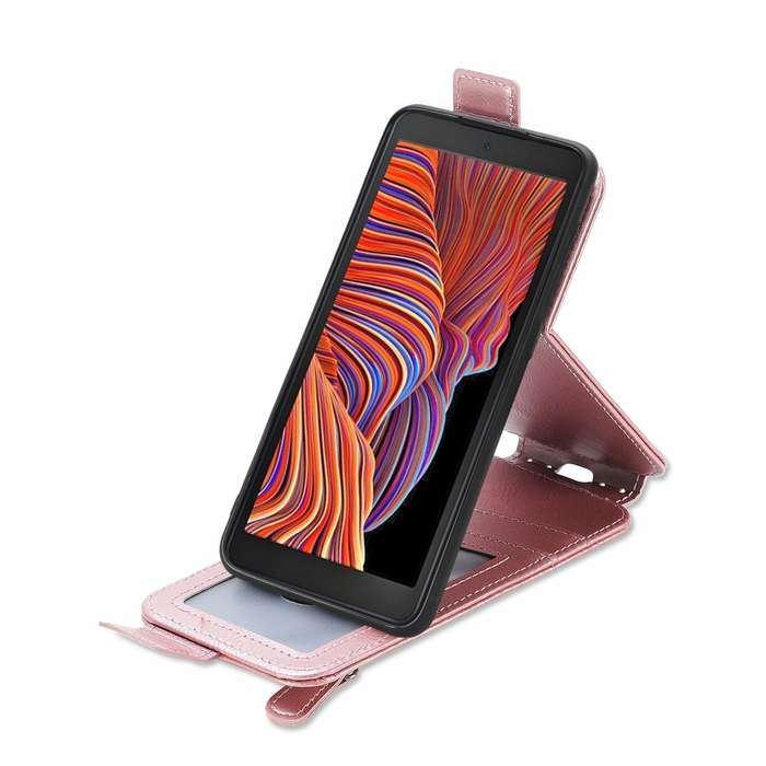 For Samsung Galaxy XCover 5 Zipper Wallet Vertical Flip Leather Phone Case(Pink)