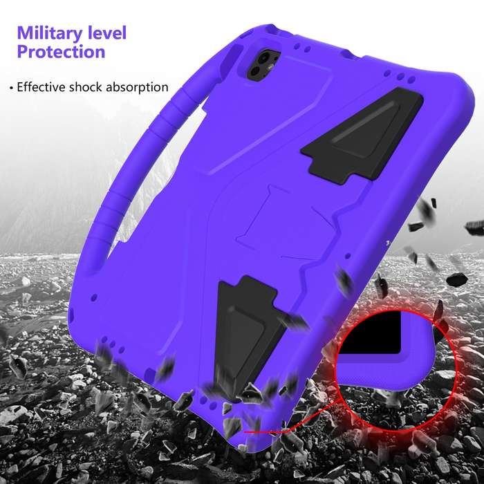 For iPad Pro 12.9 2018-2023 EVA Shockproof Tablet Case with Holder(Purple)