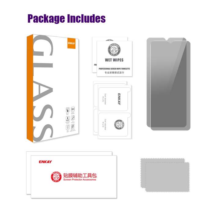For TCL 305 2pcs ENKAY Hat-Prince 28 Degree Anti-peeping Privacy Tempered Glass Film
