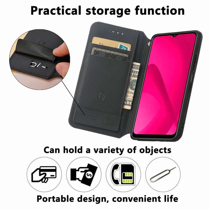 For T-Mobile REVVL 7 Pro 5G CaseNeo Colorful Magnetic Leather Phone Case(Colorful Cube)