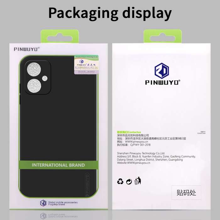 For vivo Y03 / Y18 PINWUYO Sense Series Liquid Silicone TPU Phone Case(Black)