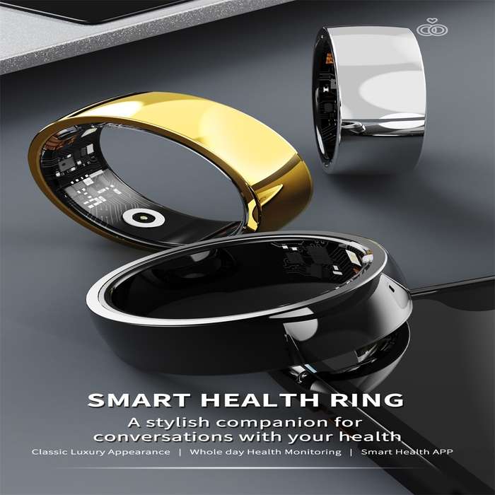 R09M SIZE 18 Smart Ring, Support Health Monitoring / Care For Families(Silver)