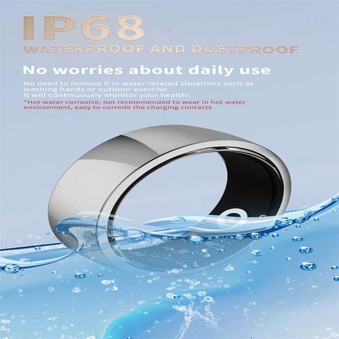 R09M SIZE 18 Smart Ring, Support Health Monitoring / Care For Families(Silver)