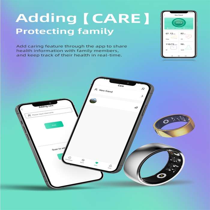 R09M SIZE 18 Smart Ring, Support Health Monitoring / Care For Families(Silver)