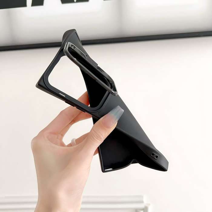 For Samsung Galaxy S23 FE 5G Lens Frame Holder Shockproof Phone Case(Black)