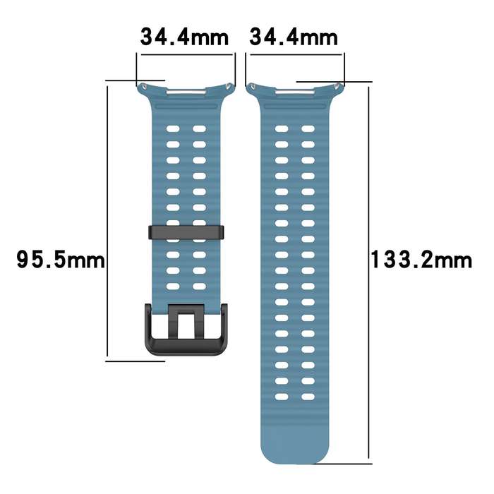 For Samsung Galaxy Watch 7 Ultra 47mm Ocean Hole Dual Buckle Silicone Watch Band(White)