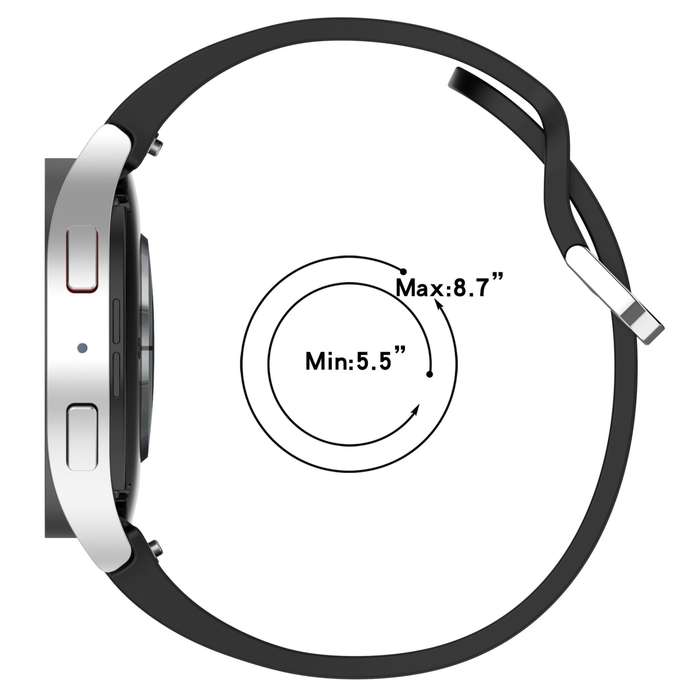 For Samsung Galaxy Watch 4 40mm Solid Color Silver Buckle Quick Release Silicone Watch Band(Ora