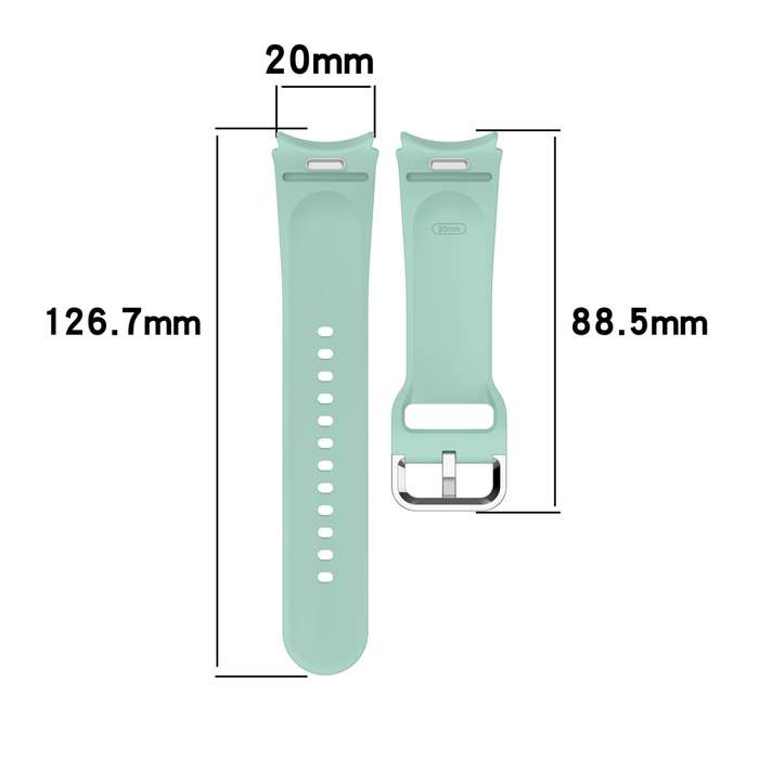 For Samsung Galaxy Watch 4 40mm Solid Color Silver Buckle Quick Release Silicone Watch Band(Ora