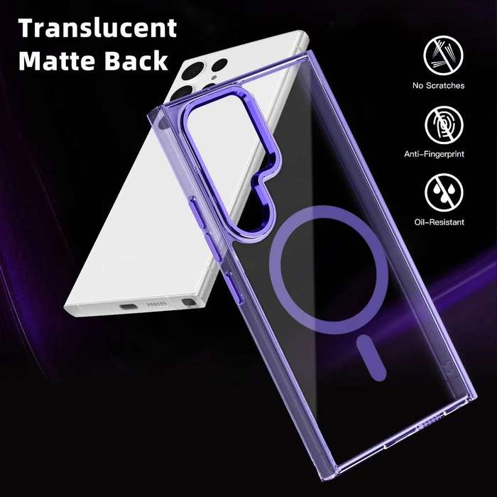 For Samsung Galaxy A55 5G Ice Color Magnetic Series TPU Hybrid Acrylic Magsafe Phone Case(Pink)