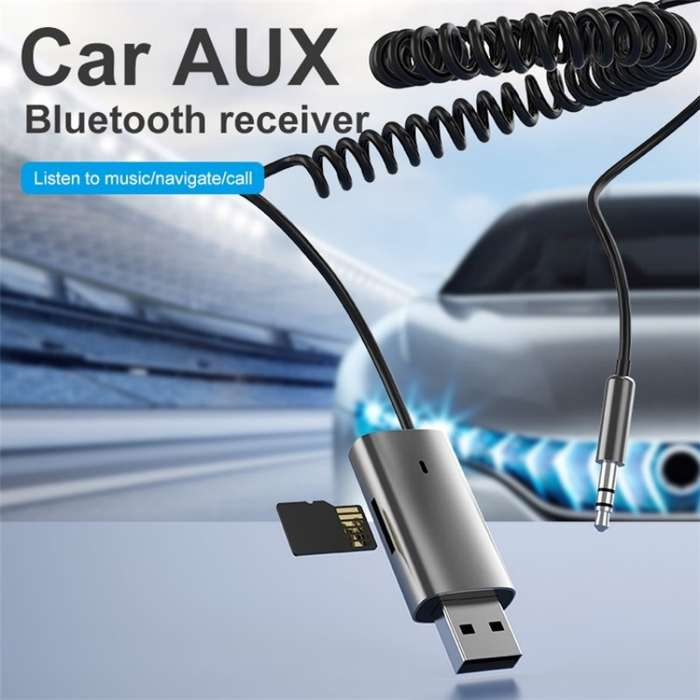 M01 Car Bluetooth Receiver Hands-Free Call 3.5mm AUX Stereo Car Wireless Adapter