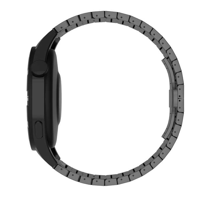 For Huawei Watch GT 42 / 46mm 22mm One Bead Paint Butterfly Buckle Alloy Watch Band(Black)