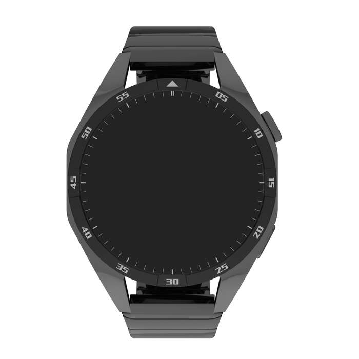 For Huawei Watch GT 42 / 46mm 22mm One Bead Paint Butterfly Buckle Alloy Watch Band(Black)