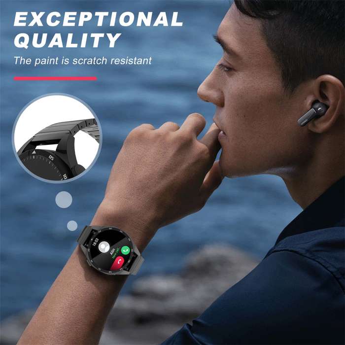 For Huawei Watch GT 42 / 46mm 22mm One Bead Paint Butterfly Buckle Alloy Watch Band(Black)