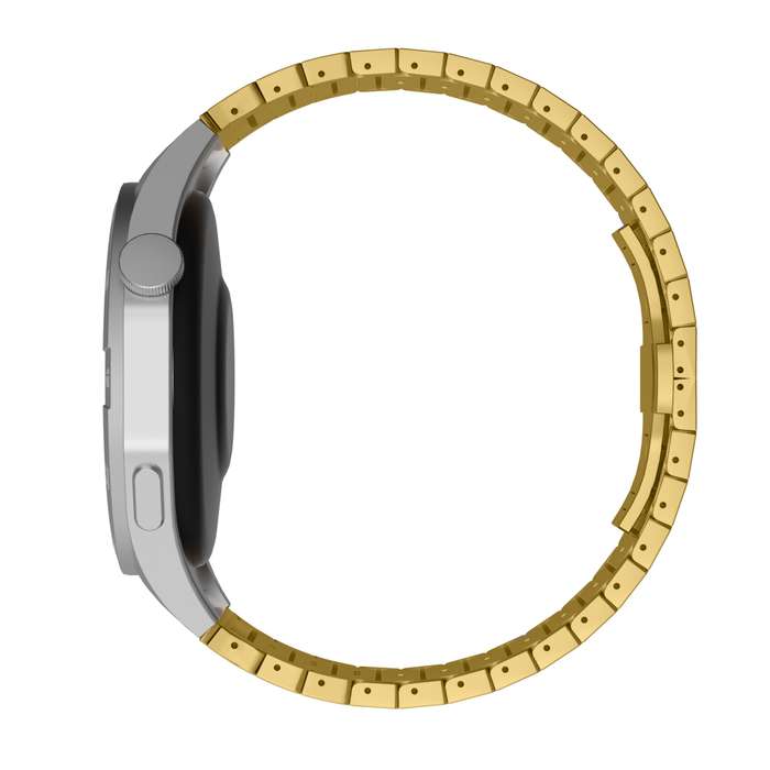 For Ticwatch E2 22mm One Bead Paint Butterfly Buckle Alloy Watch Band(Gold)