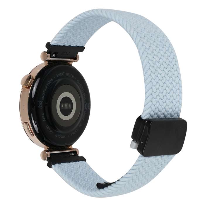 For Garmin Venu 3S 18mm Magnetic Buckle Braided Watch Band(Blue)