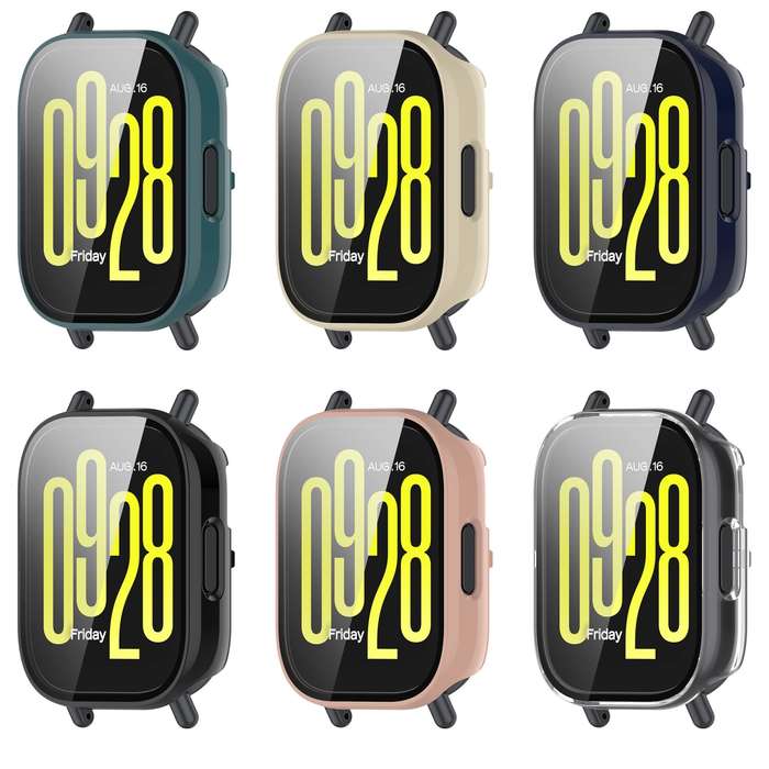 For Redmi Watch 5 Active Tempered Film Integrated PC Watch Protective Case(Black)
