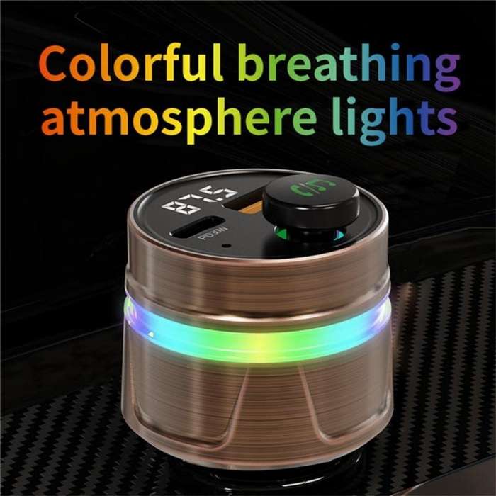 C74 Bluetooth 5.3 Car Charger PD 30W Fast Charging with Digital Display