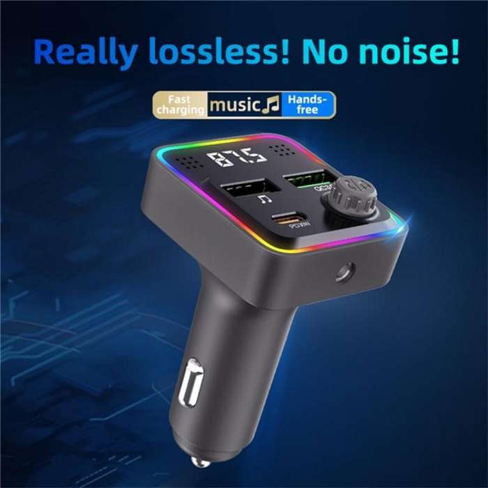 C71 3-in-1 PD 30W Cigarette Lighter Charger Adapter FM Transmitter Bluetooth Car Charger