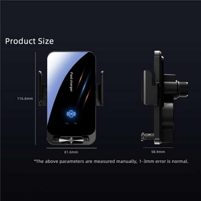 SD06 Car Air Vent Mount Anti Shake Automatic Clamping Wireless Charging Phone Stand