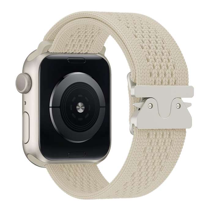 For Apple Watch 46mm / 49mm / 45mm / 44mm Parachute Buckle Knitted Nylon Watch Band(Smokey Purple)