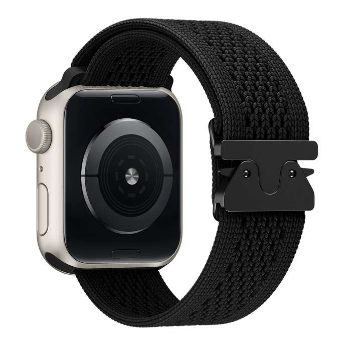 For Apple Watch 46mm / 49mm / 45mm / 44mm Parachute Buckle Knitted Nylon Watch Band(Smokey Purple)