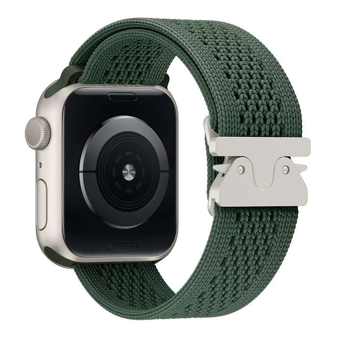 For Apple Watch 46mm / 49mm / 45mm / 44mm Parachute Buckle Knitted Nylon Watch Band(Smokey Purple)