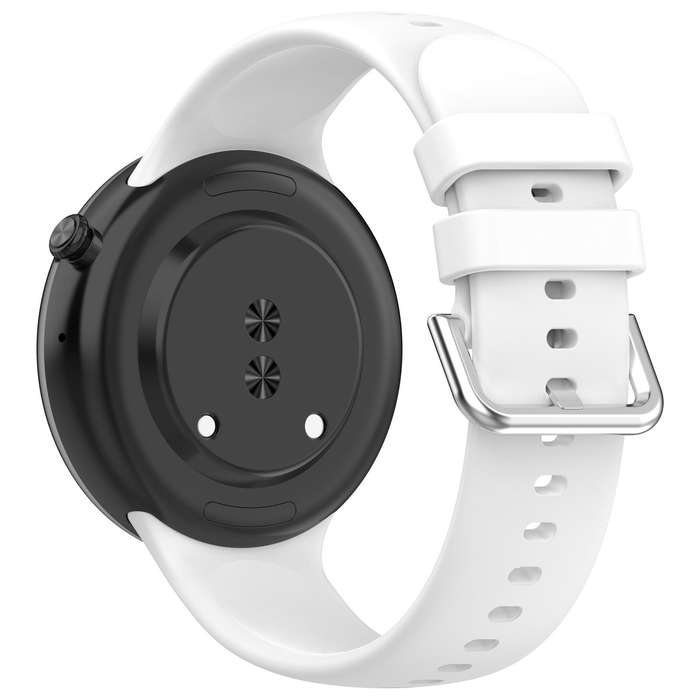 For Honor Watch Fit / Fit Elegant Silver Buckle Solid Color Silicone Watch Band(Starlight)