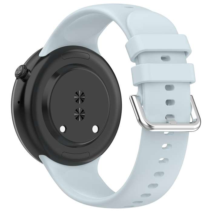 For Honor Watch Fit / Fit Elegant Silver Buckle Solid Color Silicone Watch Band(Starlight)