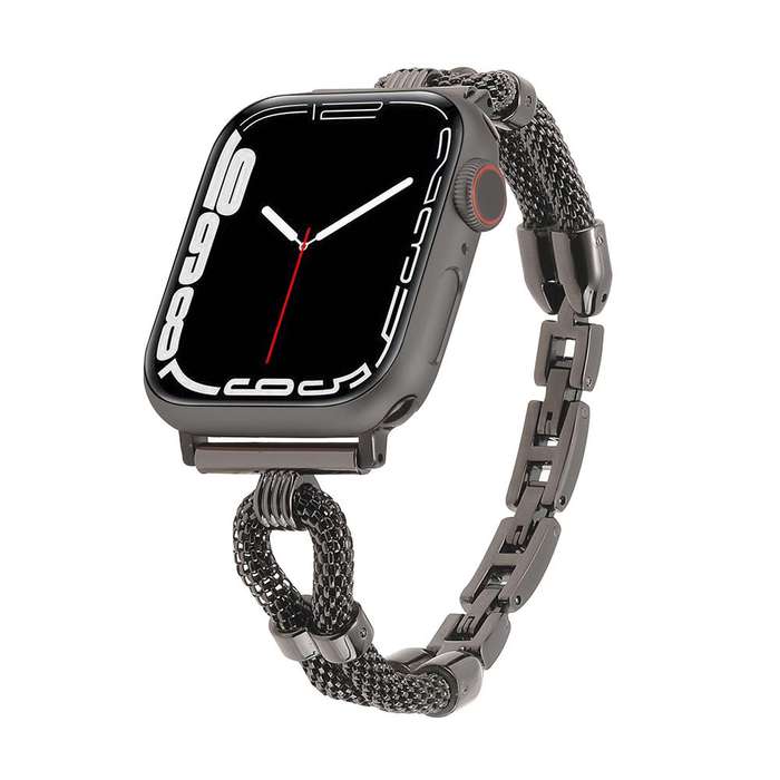 For Apple Watch 46mm / 49mm / 45mm / 44mm Copper Chain Metal Watch Band(Rose Gold)