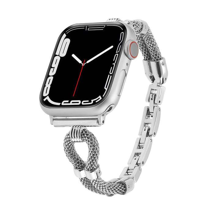 For Apple Watch 46mm / 49mm / 45mm / 44mm Copper Chain Metal Watch Band(Rose Gold)